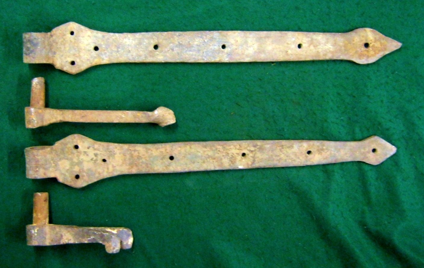 Pair of Large Antique Strap Hinges Hand 208813 eBay